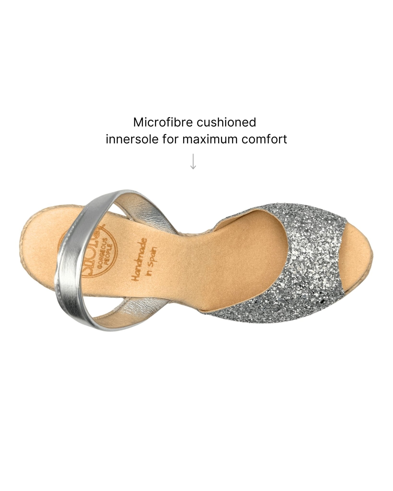 Roxy vegan platform wedge espadrilles slingback silver sparkle
