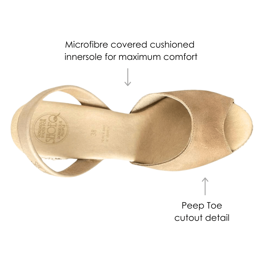 Roxy Wedge ('23 Edit) in Caramel - Shoeq