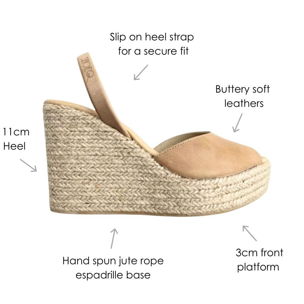 Roxy Wedge ('23 Edit) in Caramel - Shoeq