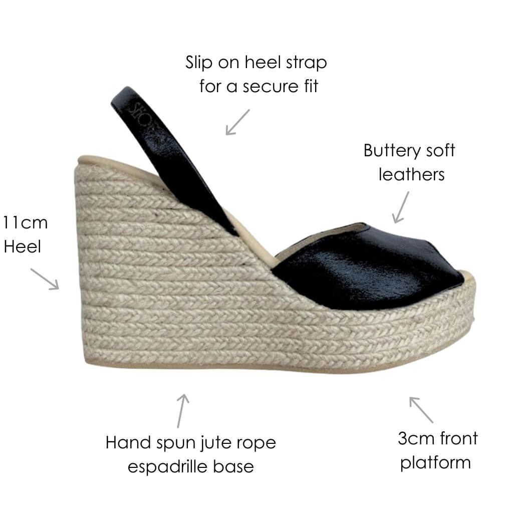 Roxy Wedge ('23 Edit) in Charcoal - Shoeq