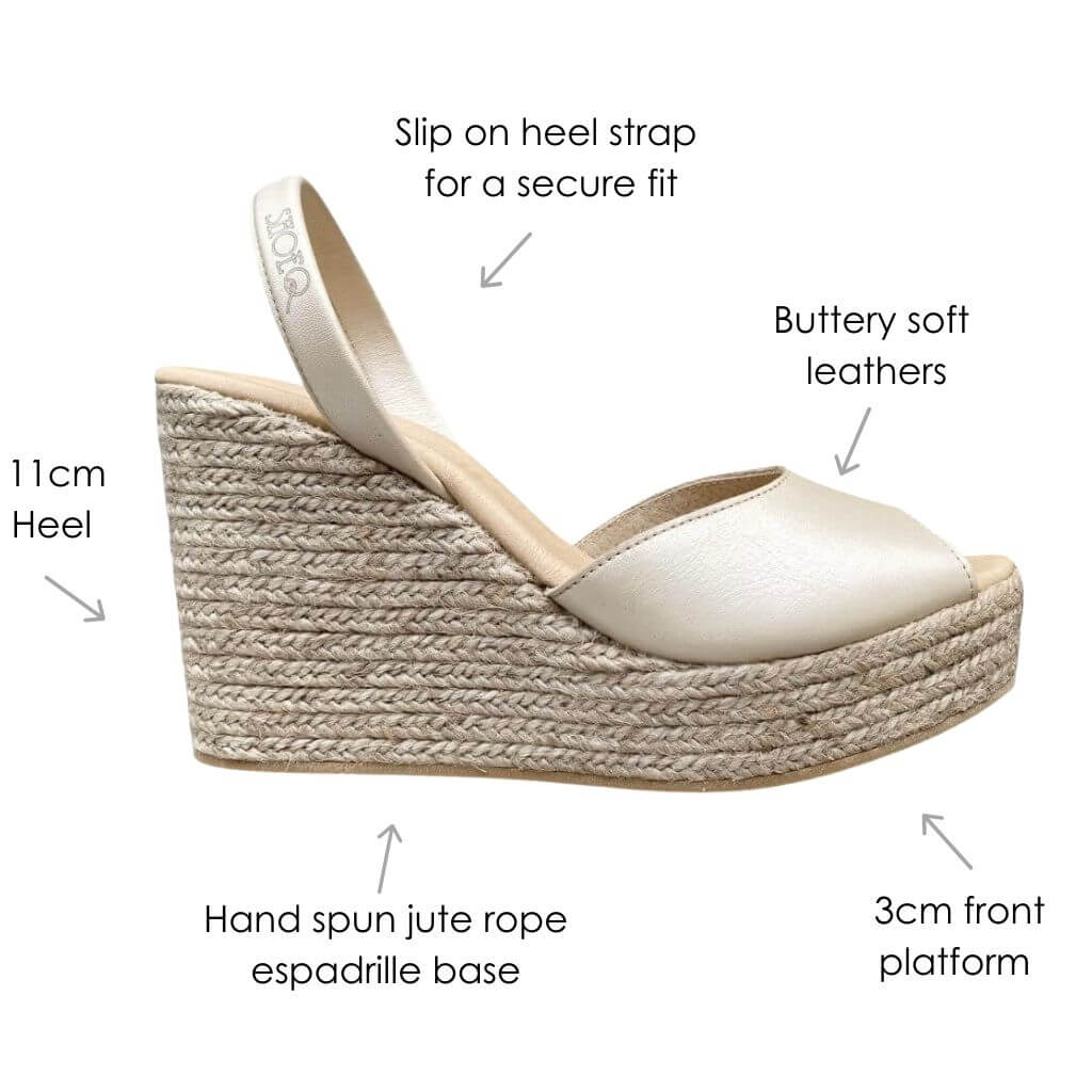 Roxy Wedge ('23 Edit) in Sandstone - Shoeq