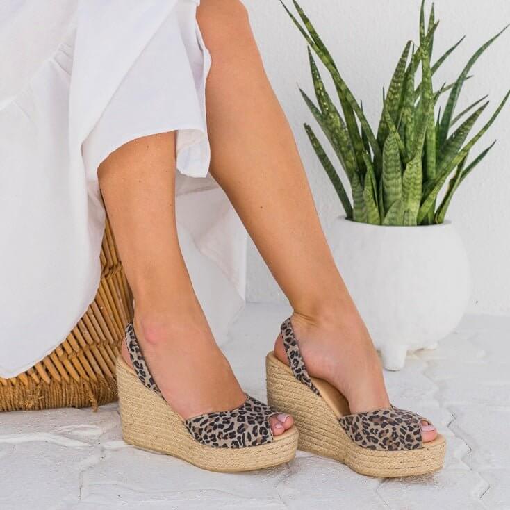 Roxy Wedge in Dark Leopard ('23 Edit) OUTLET - Size 36 - Shoeq