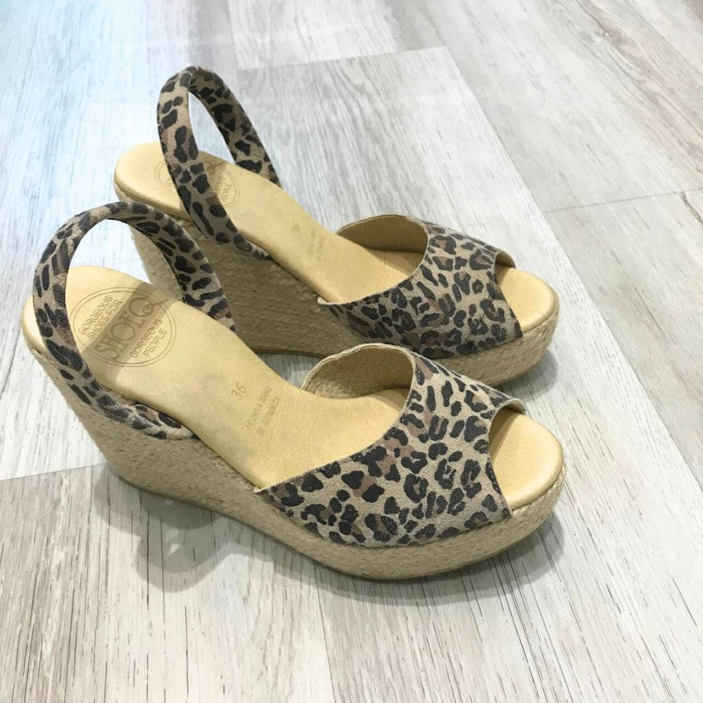 Roxy Wedge in Dark Leopard ('23 Edit) OUTLET - Size 36 - Shoeq