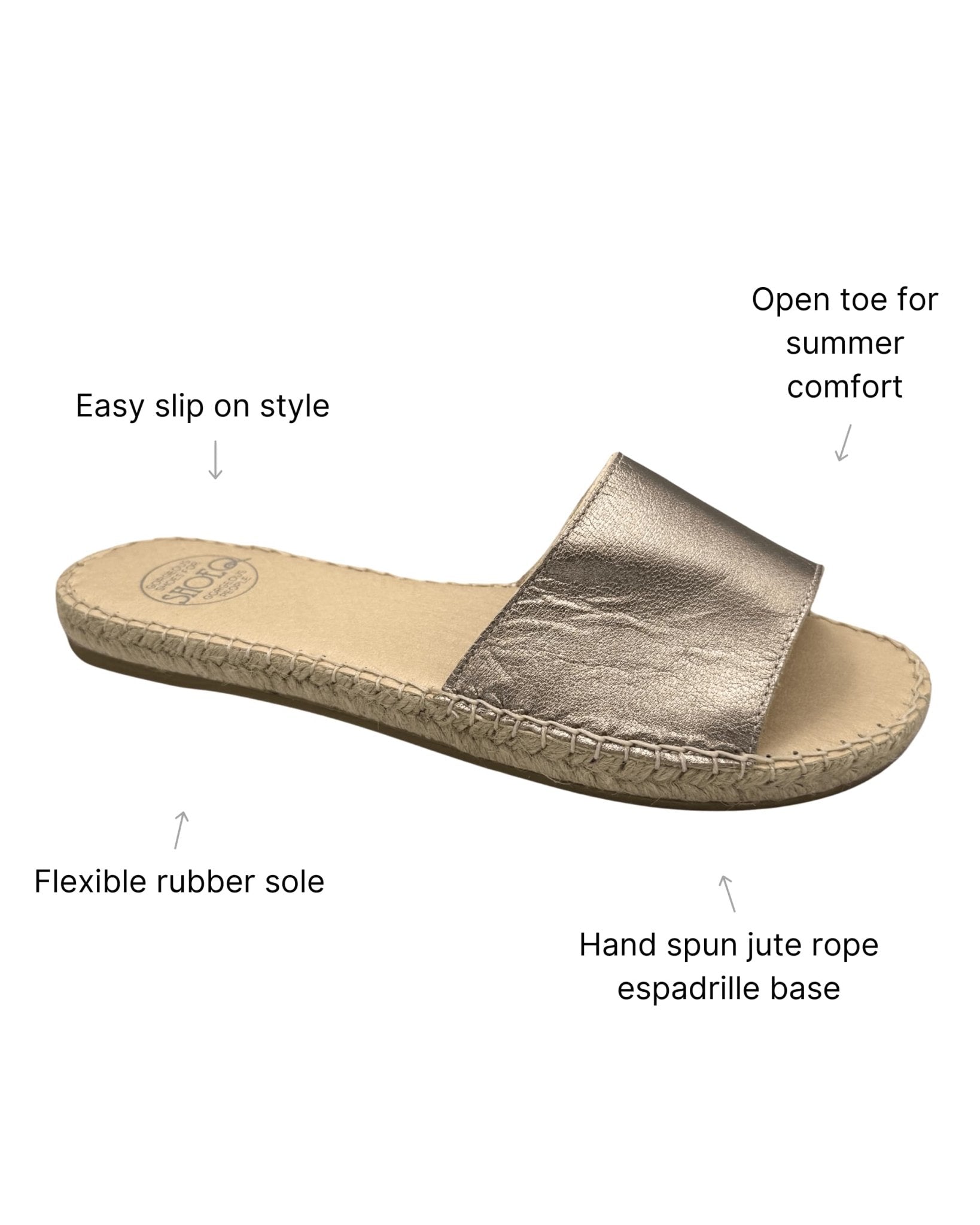 Summer Espadrille in Bronze - Shoeq