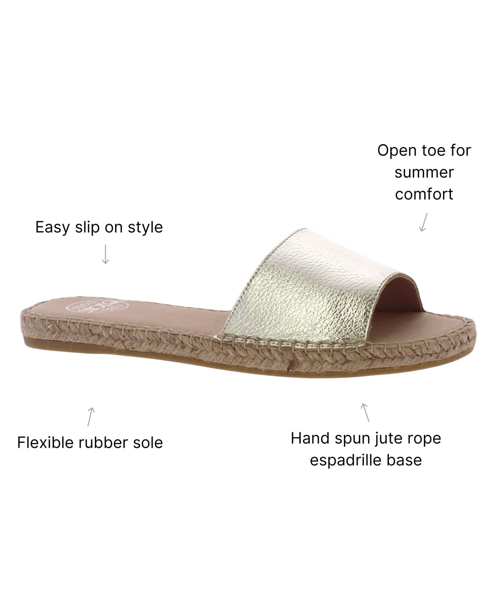 Summer Espadrille in Champagne - Shoeq
