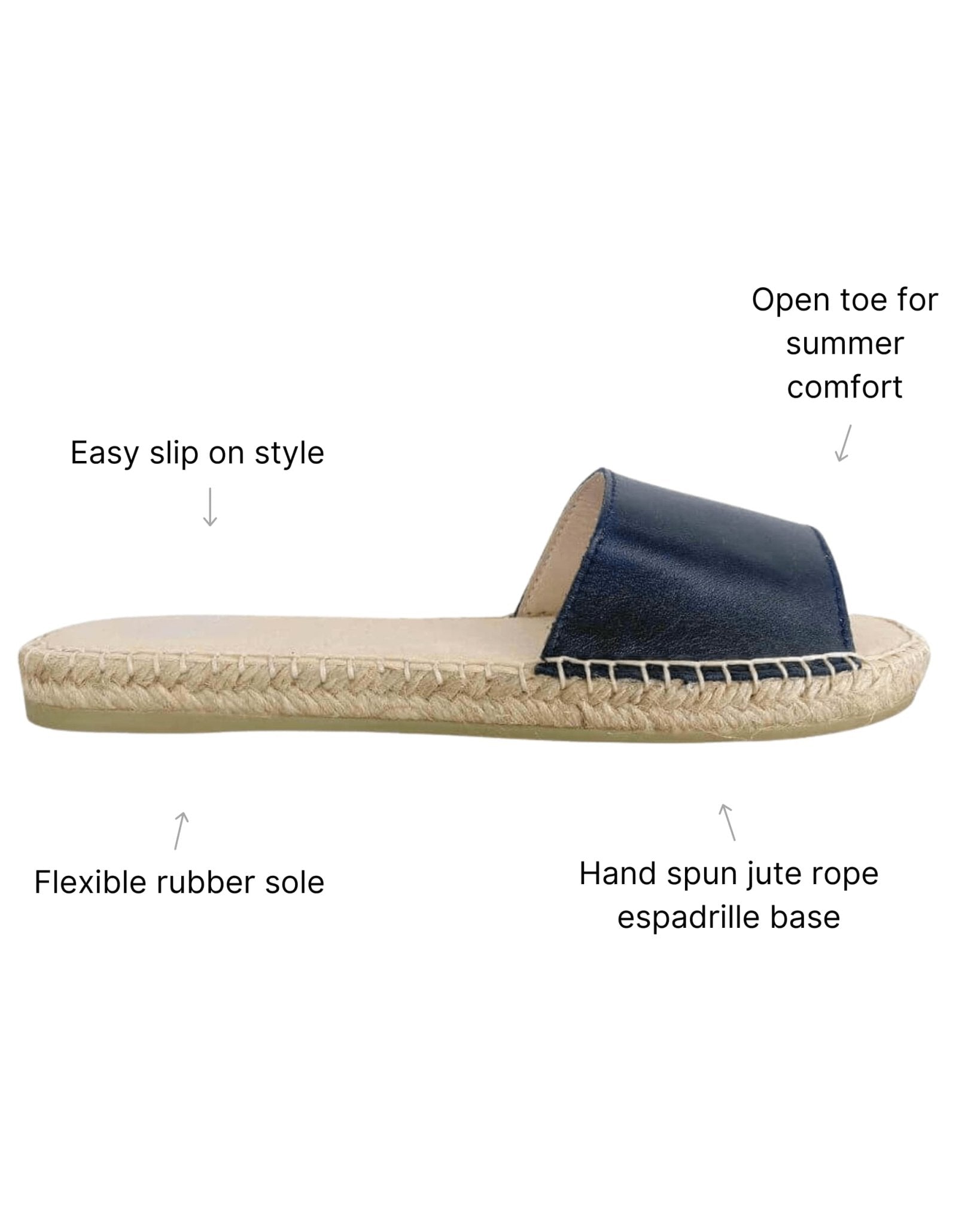 Summer Espadrille in Midnight - Shoeq