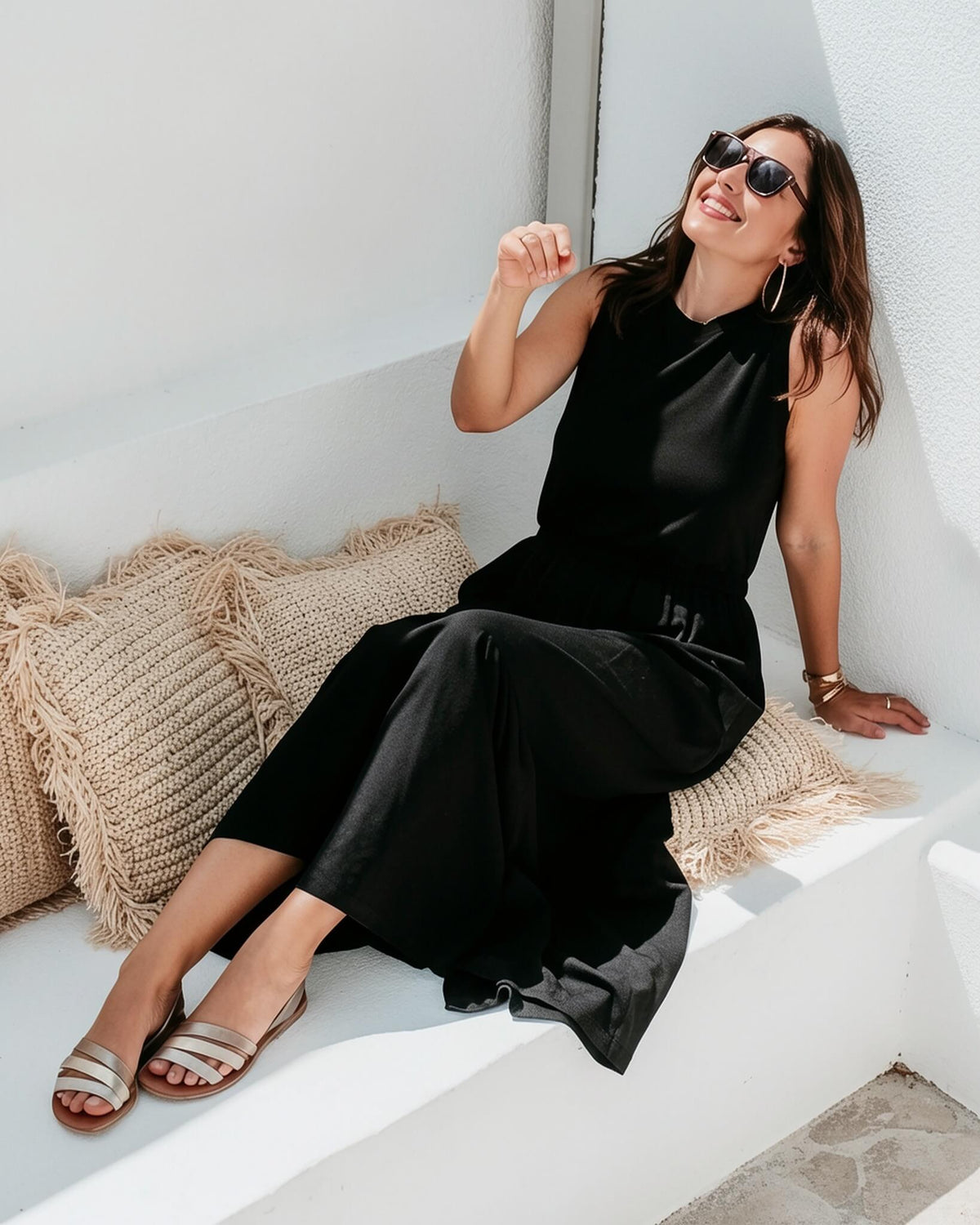 Handmade bronze three-strap avarca sandals with three leather straps | Sunkissed Avarca by Shoeq