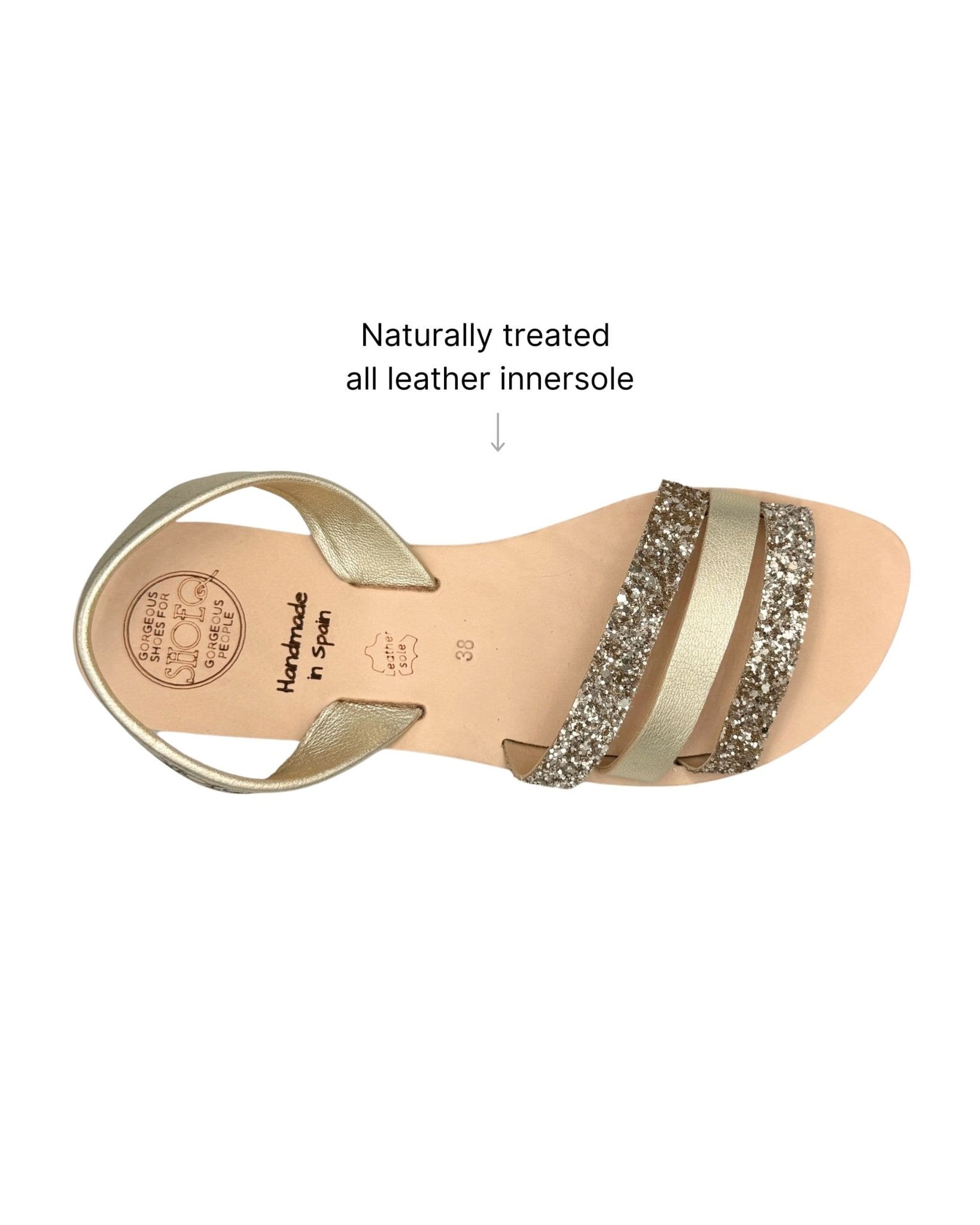 Sunkissed Avarca in Champagne Glitter - Shoeq