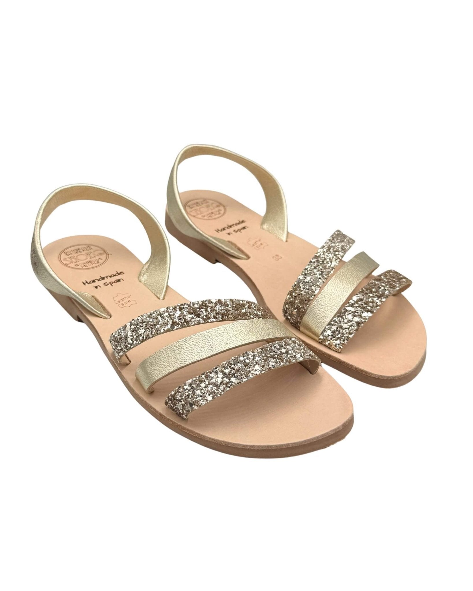 Sunkissed Avarca in Champagne Glitter - Shoeq