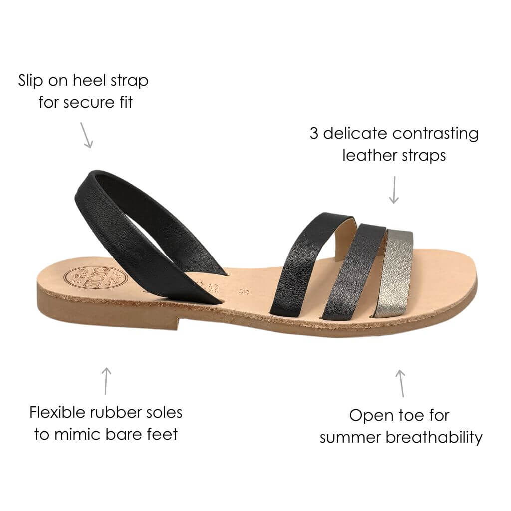 Sunkissed Avarca in Charcoal - Shoeq