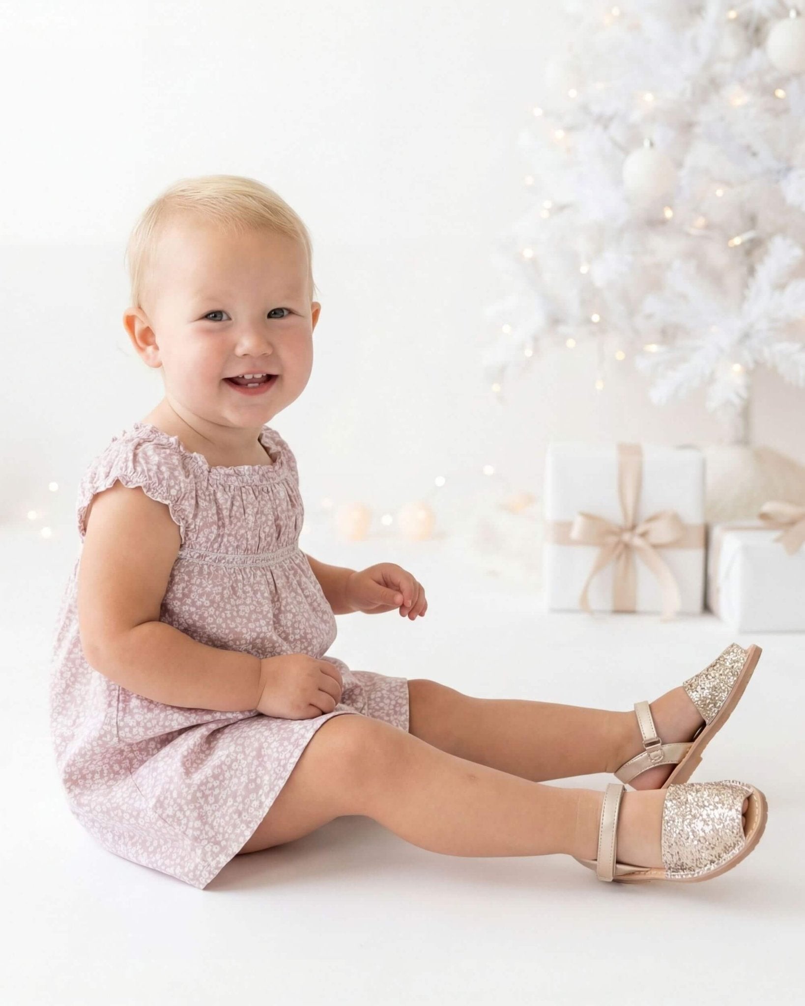 Toddler Avarca in Champagne Glitter - Shoeq
