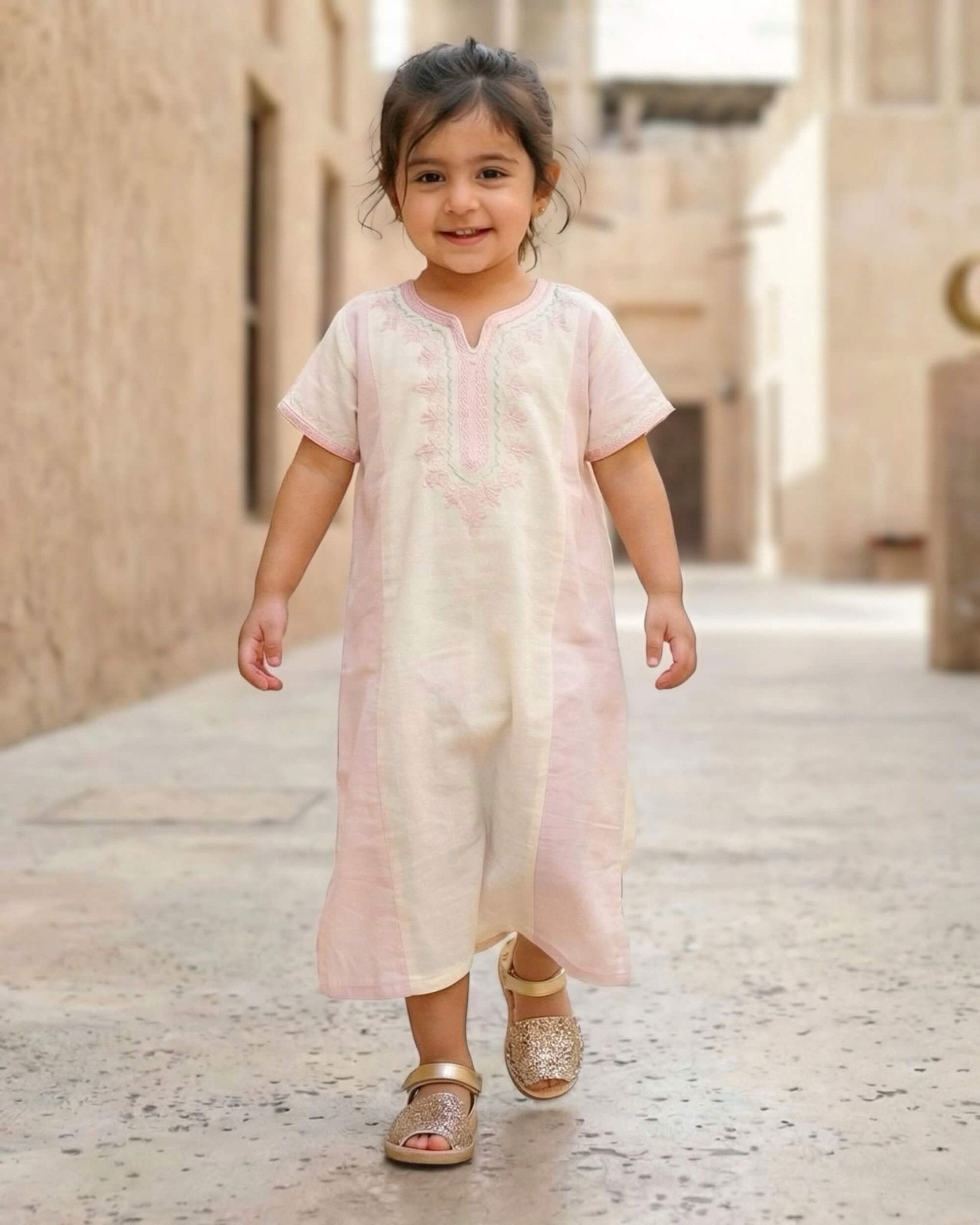 Sparkly shoes for girls champagne glitter leather Dubai
