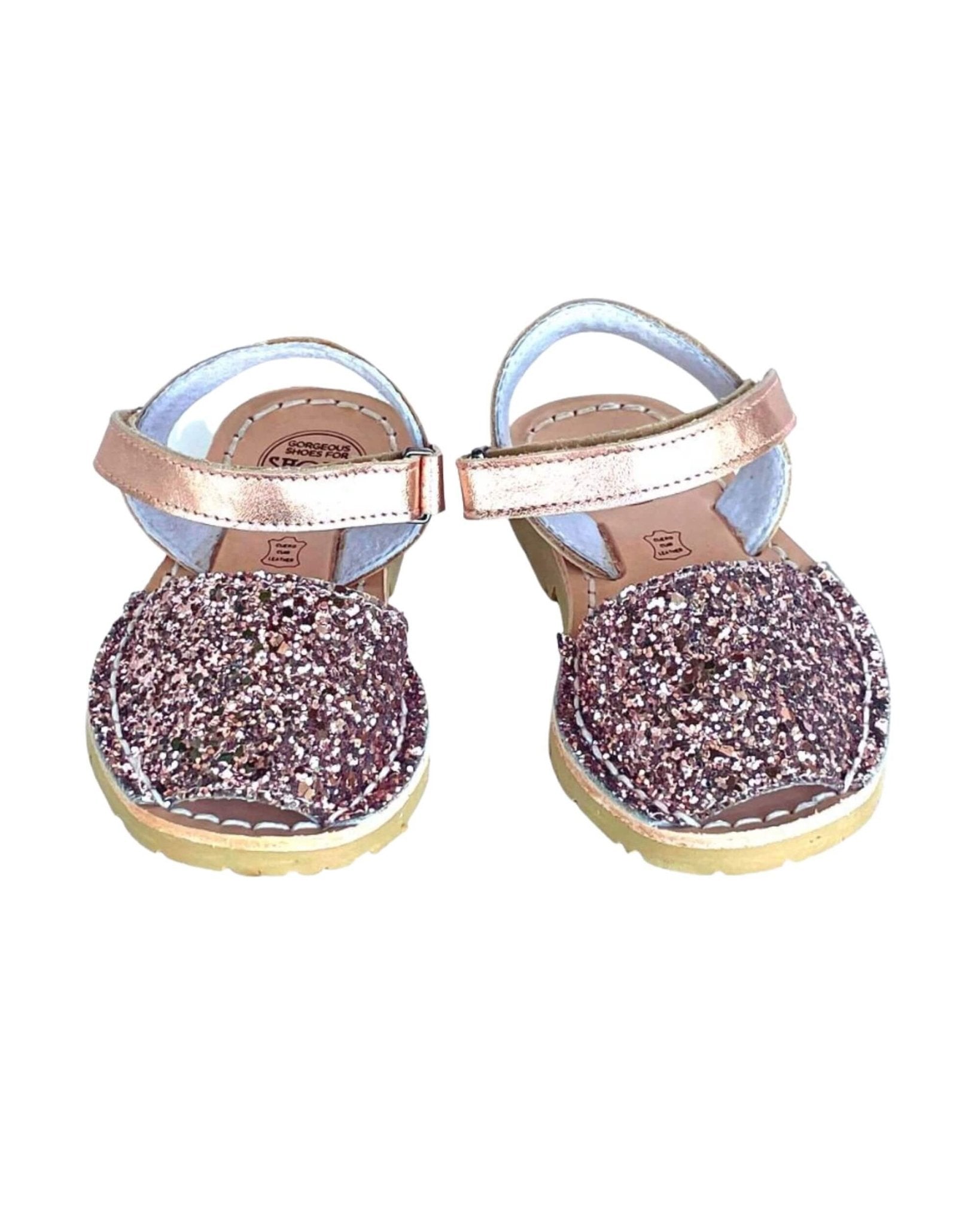 Toddler Avarca in Rose Gold Glitter - Shoeq