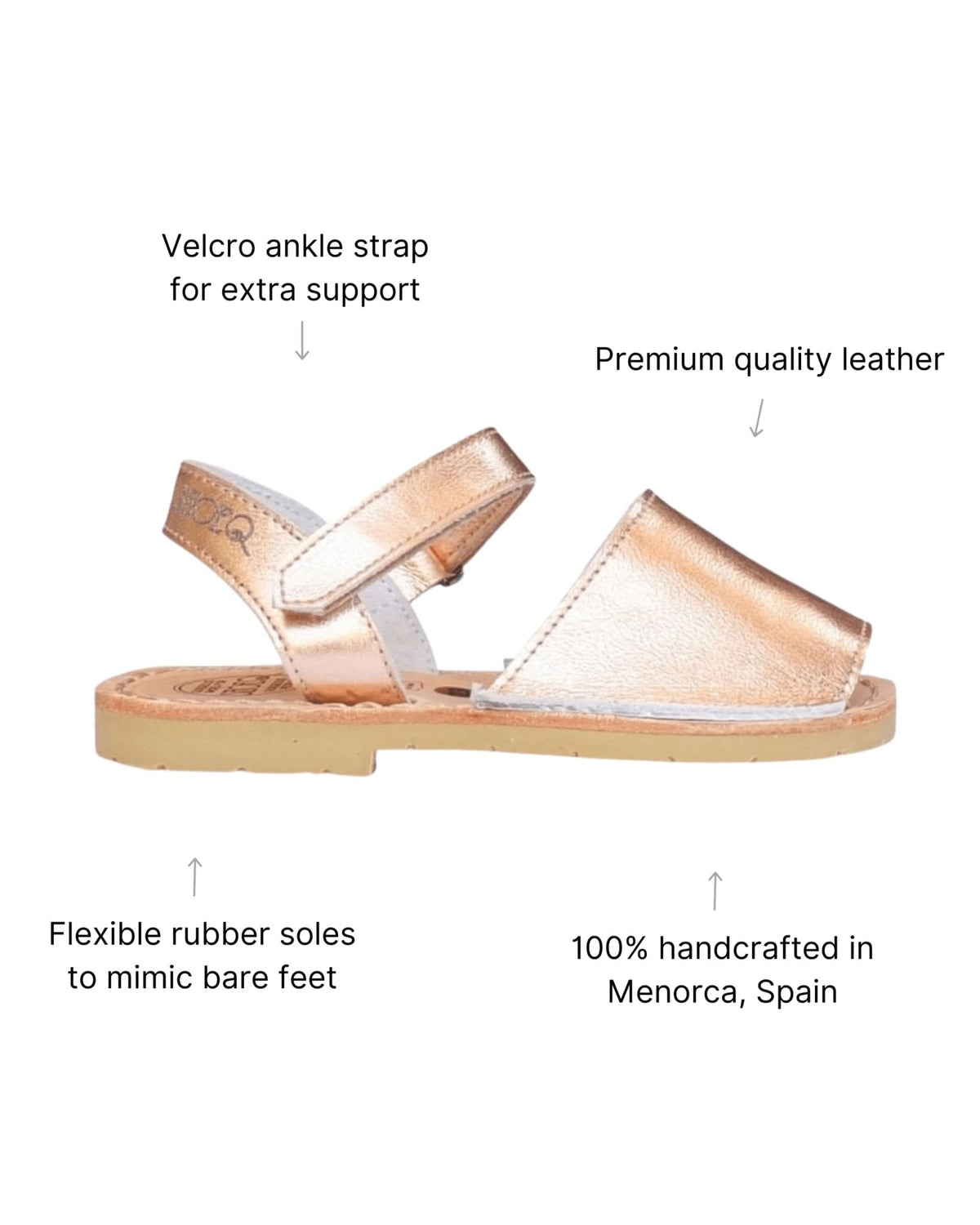 Toddler Avarca in Rose Gold Metallic - Shoeq
