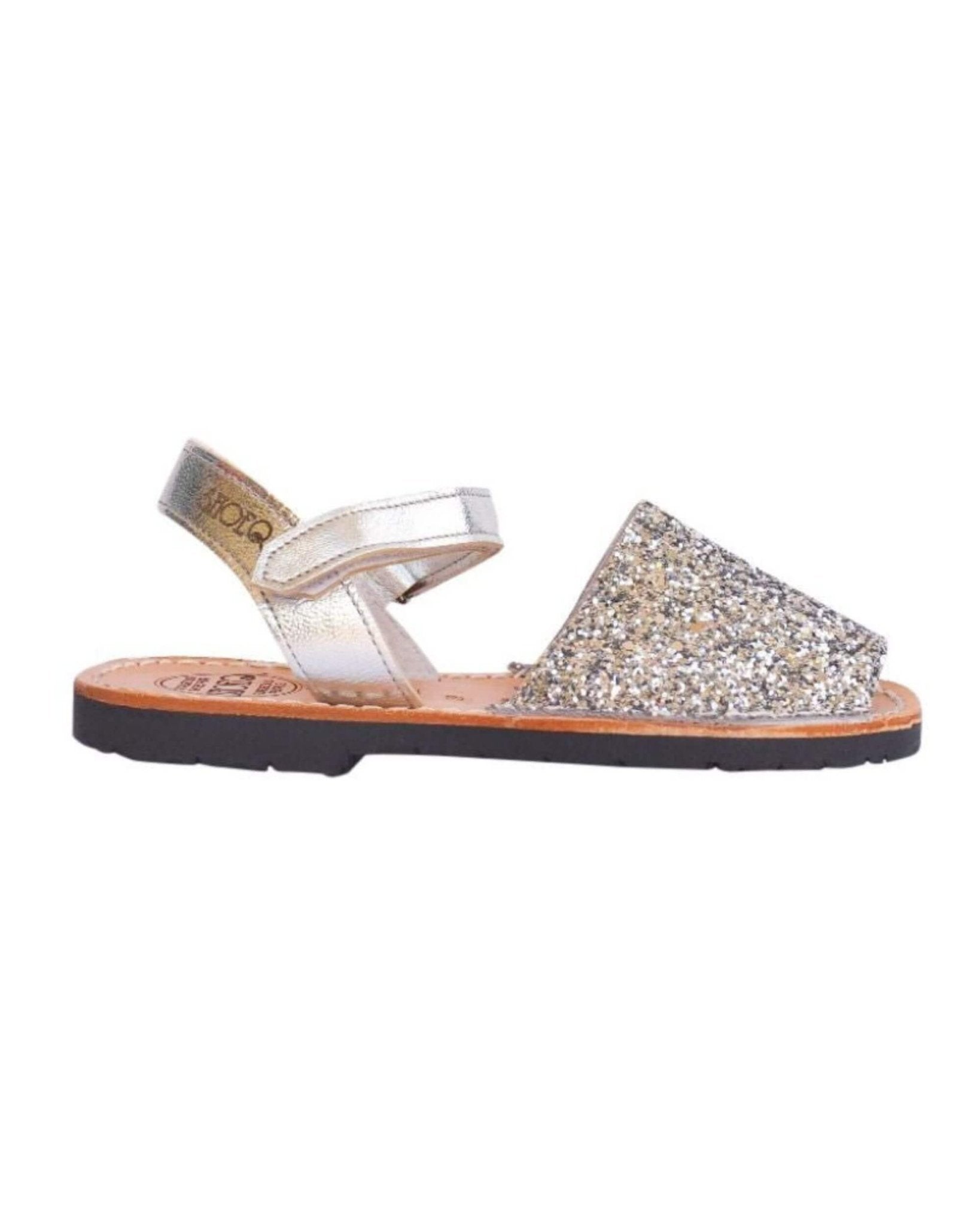 Toddler Avarca in Silver Glitter - Shoeq