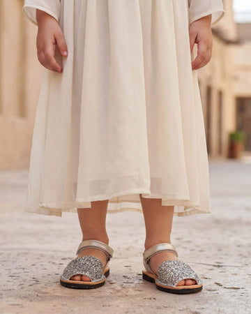 Toddler Avarca in Silver Glitter - Shoeq