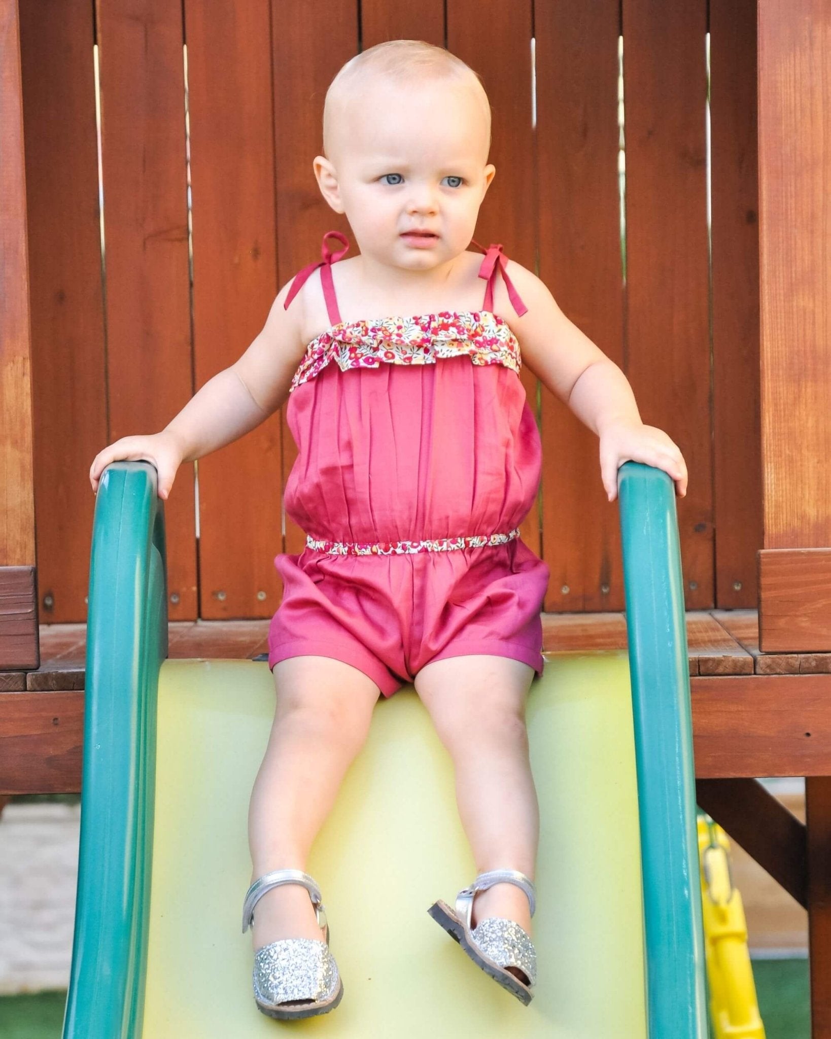 Sparkly kids sandals silver glitter Spanish leather
