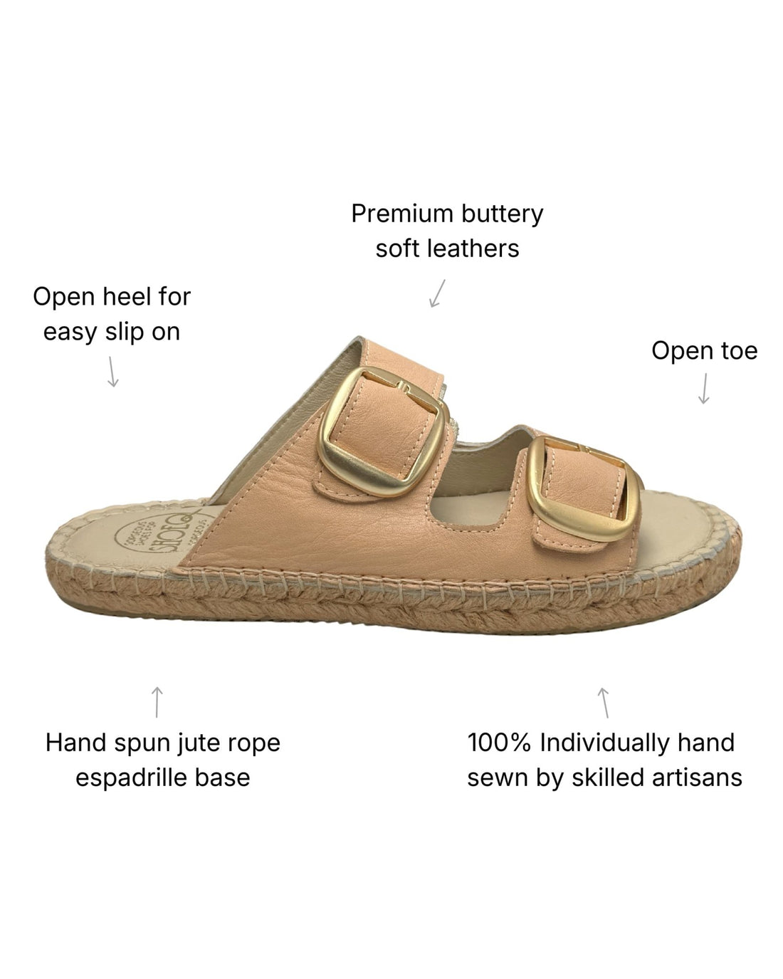 Urban Espadrille Slide in Caramel - Shoeq