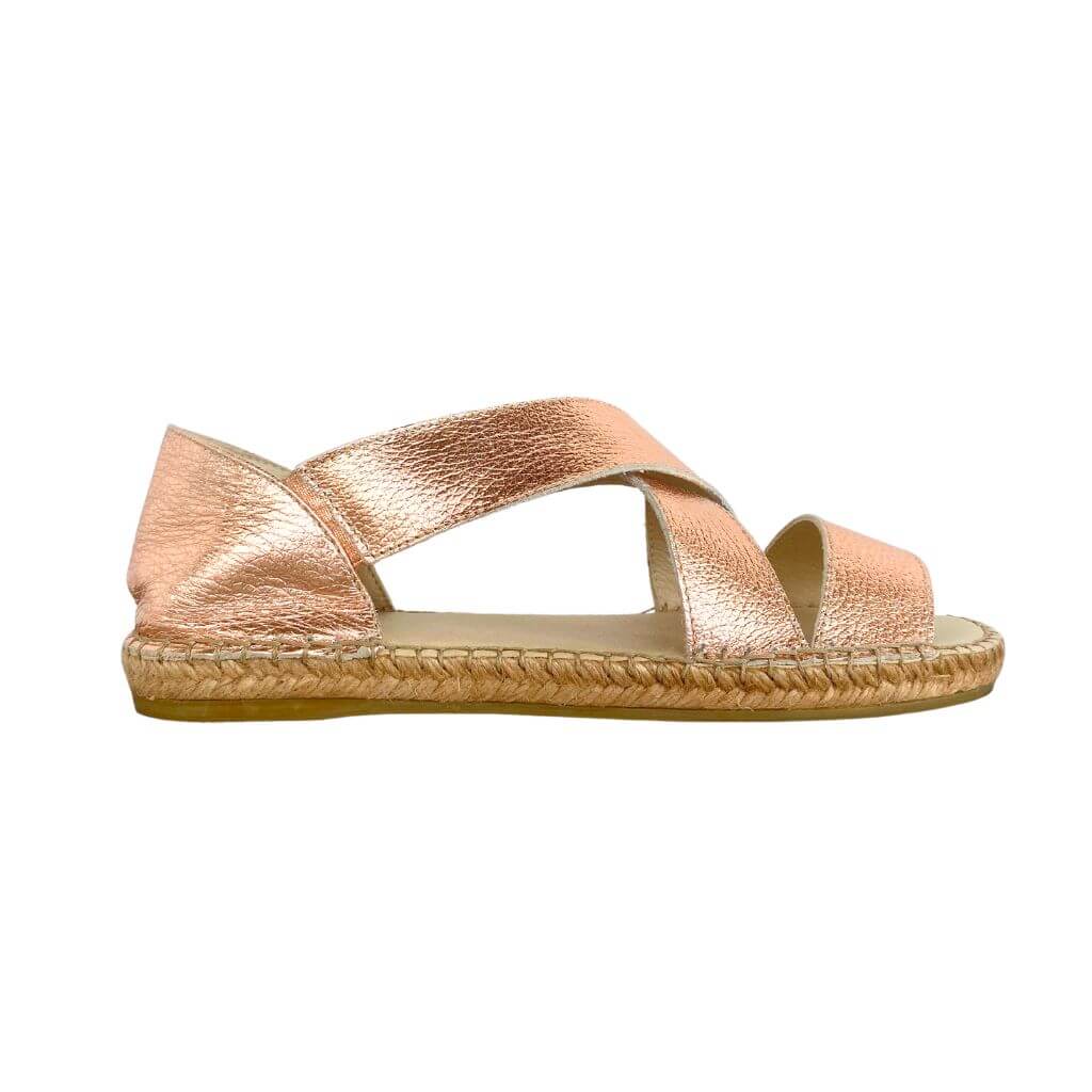 Beach Espadrille in Rose Gold - Shoeq