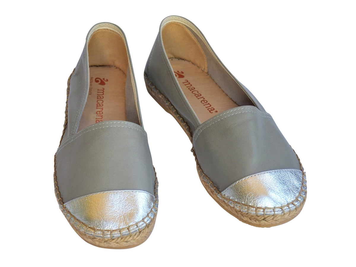 Classic Espadrille in Grey Metallic - Shoeq