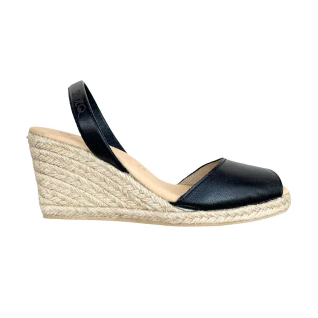 Classic Espadrille Wedge in Charcoal - Shoeq