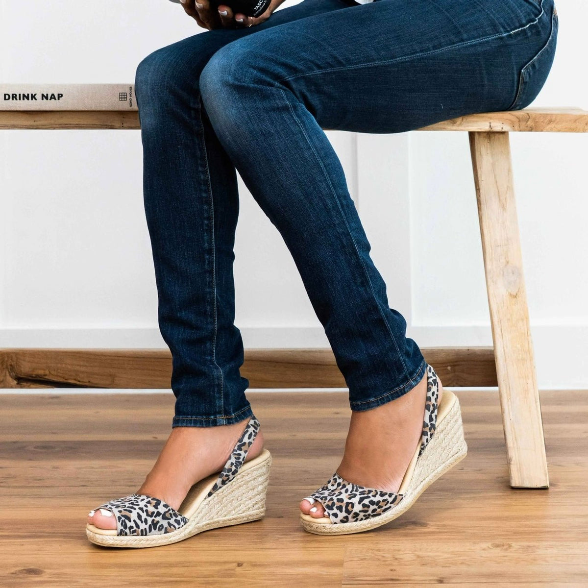 Classic Espadrille Wedge in Dark Leopard - Shoeq