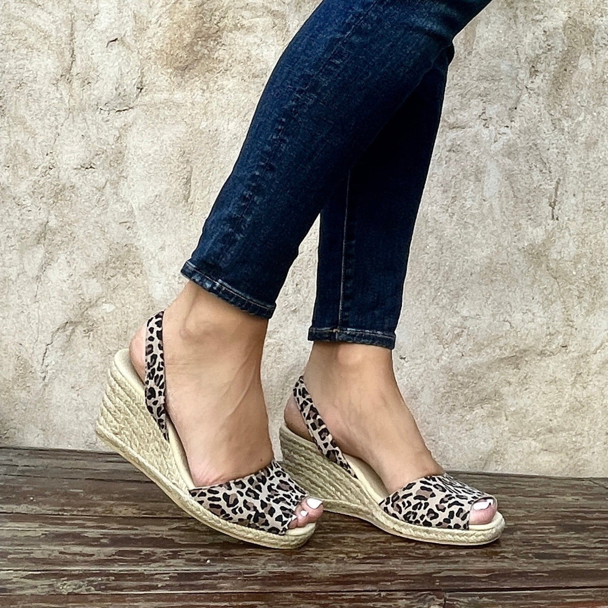 Classic Espadrille Wedge in Dark Leopard - Shoeq