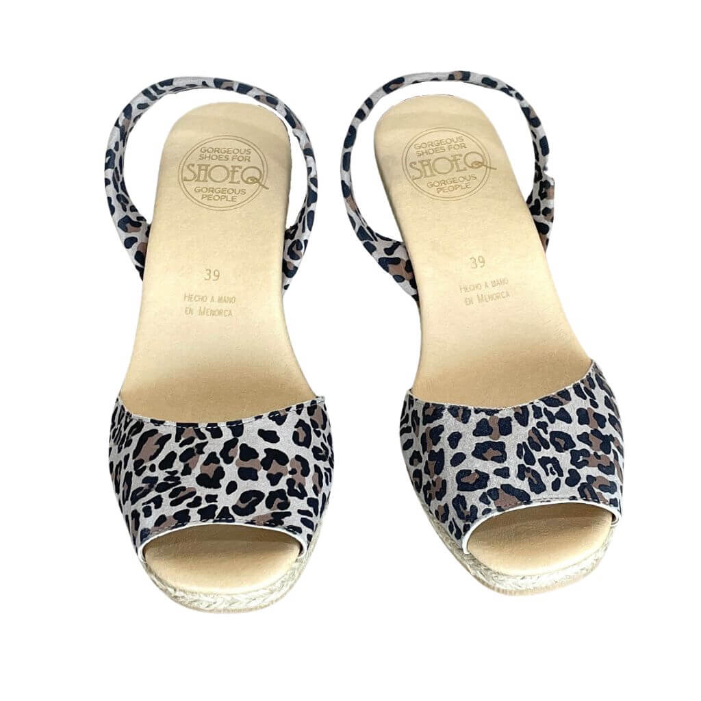 Classic Espadrille Wedge in Dark Leopard - Shoeq