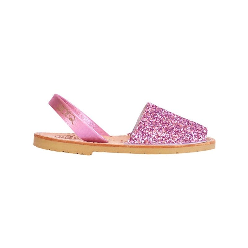 Girls Classic Avarca in Pink Glitter - Shoeq