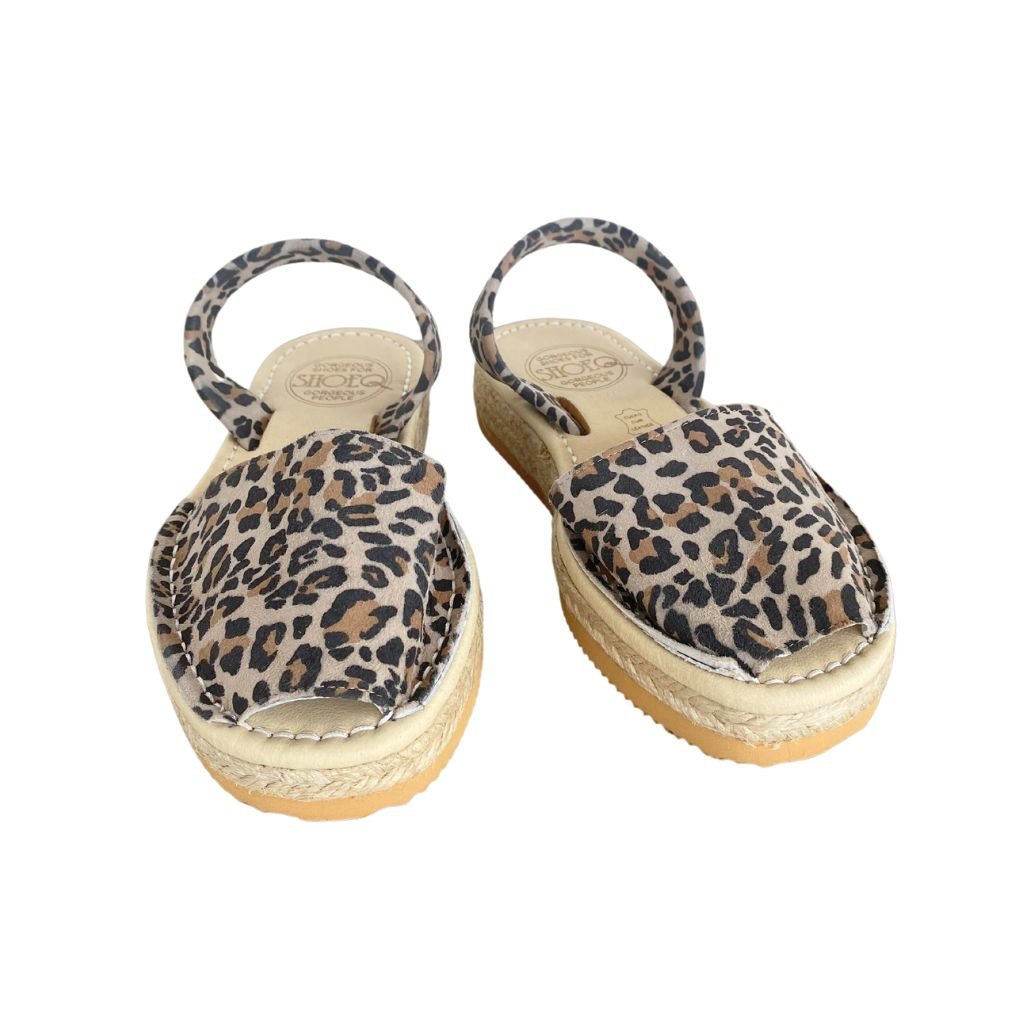 Micro Espadrille Wedge in Dark Leopard - Shoeq