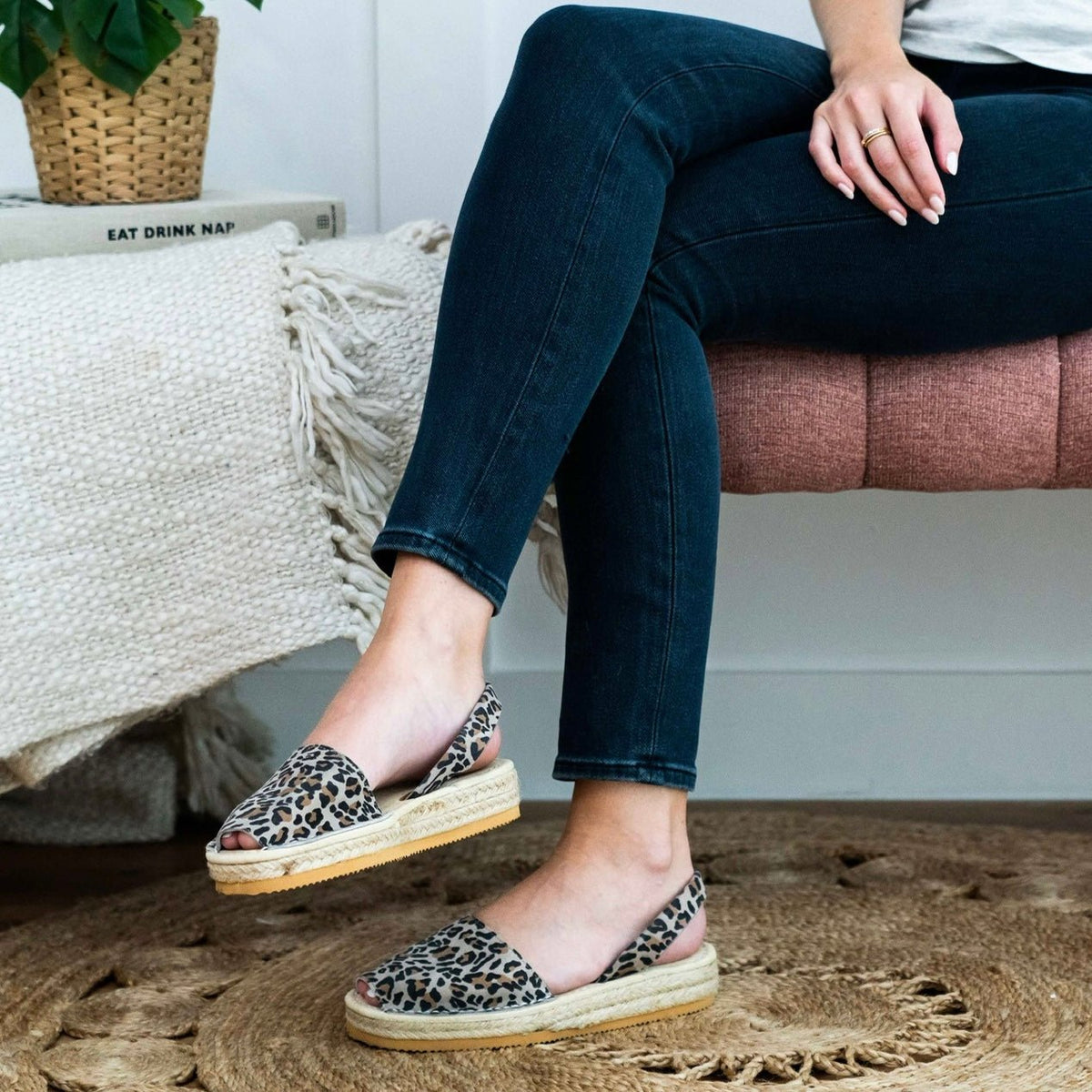 Micro Espadrille Wedge in Dark Leopard - Shoeq