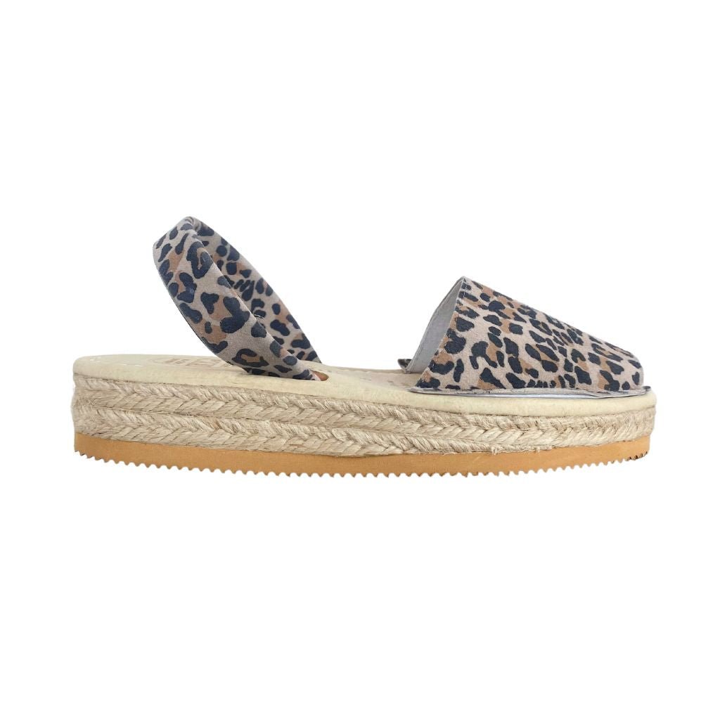 Micro Espadrille Wedge in Dark Leopard - Shoeq