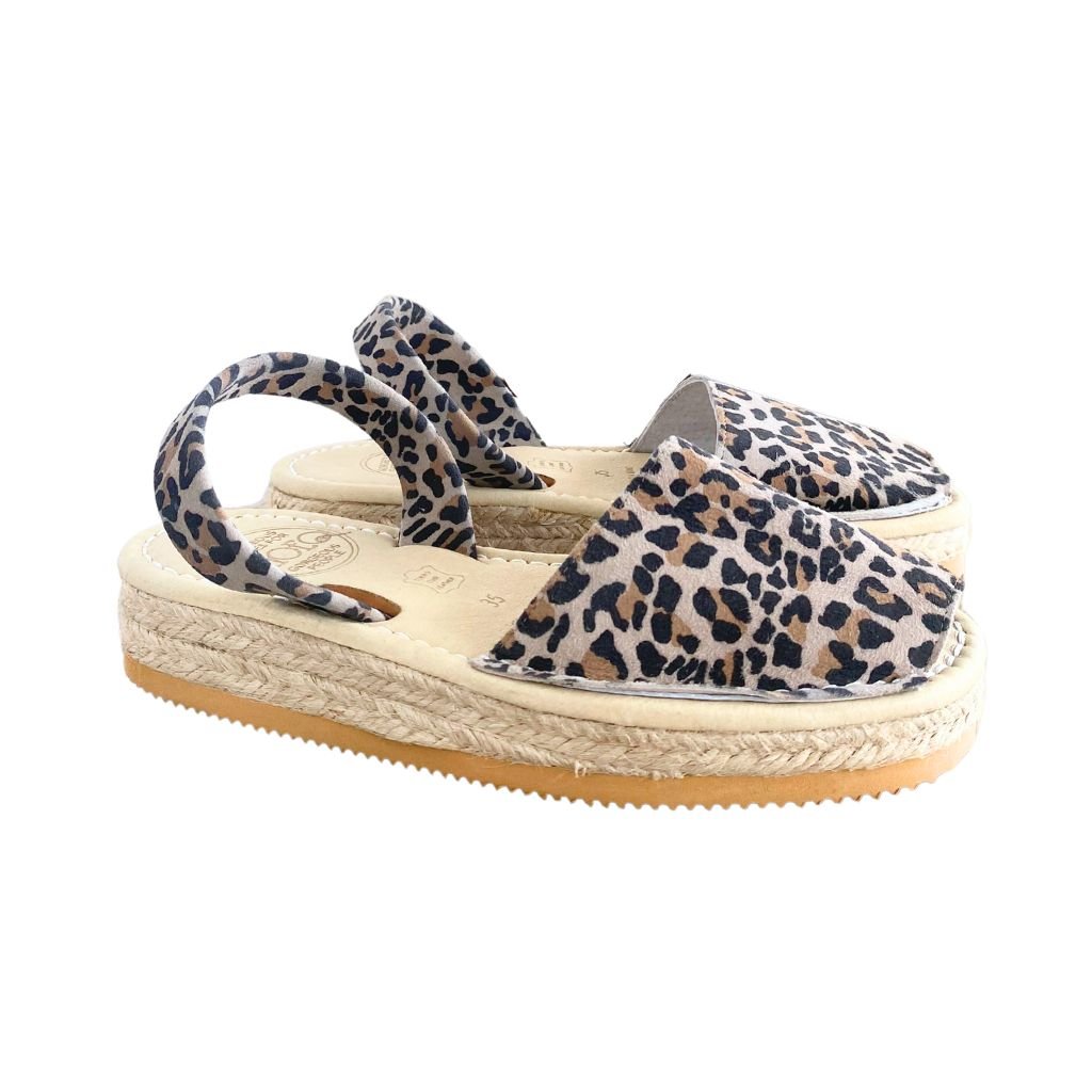 Micro Espadrille Wedge in Dark Leopard - Shoeq