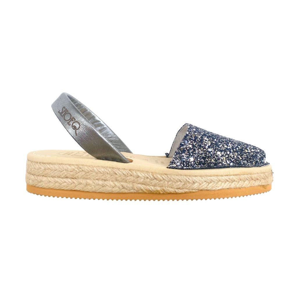 Micro Espadrille Wedge in Rock Star Glitter Shoeq