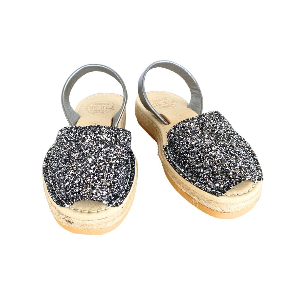 Micro Espadrille Wedge in Rock Star Glitter - Shoeq