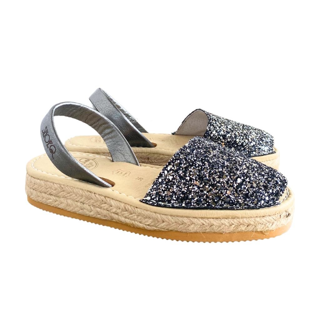 Micro Espadrille Wedge in Rock Star Glitter - Shoeq