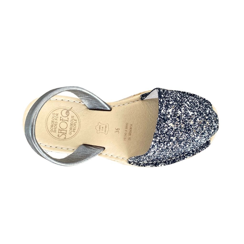 Micro Espadrille Wedge in Rock Star Glitter - Shoeq