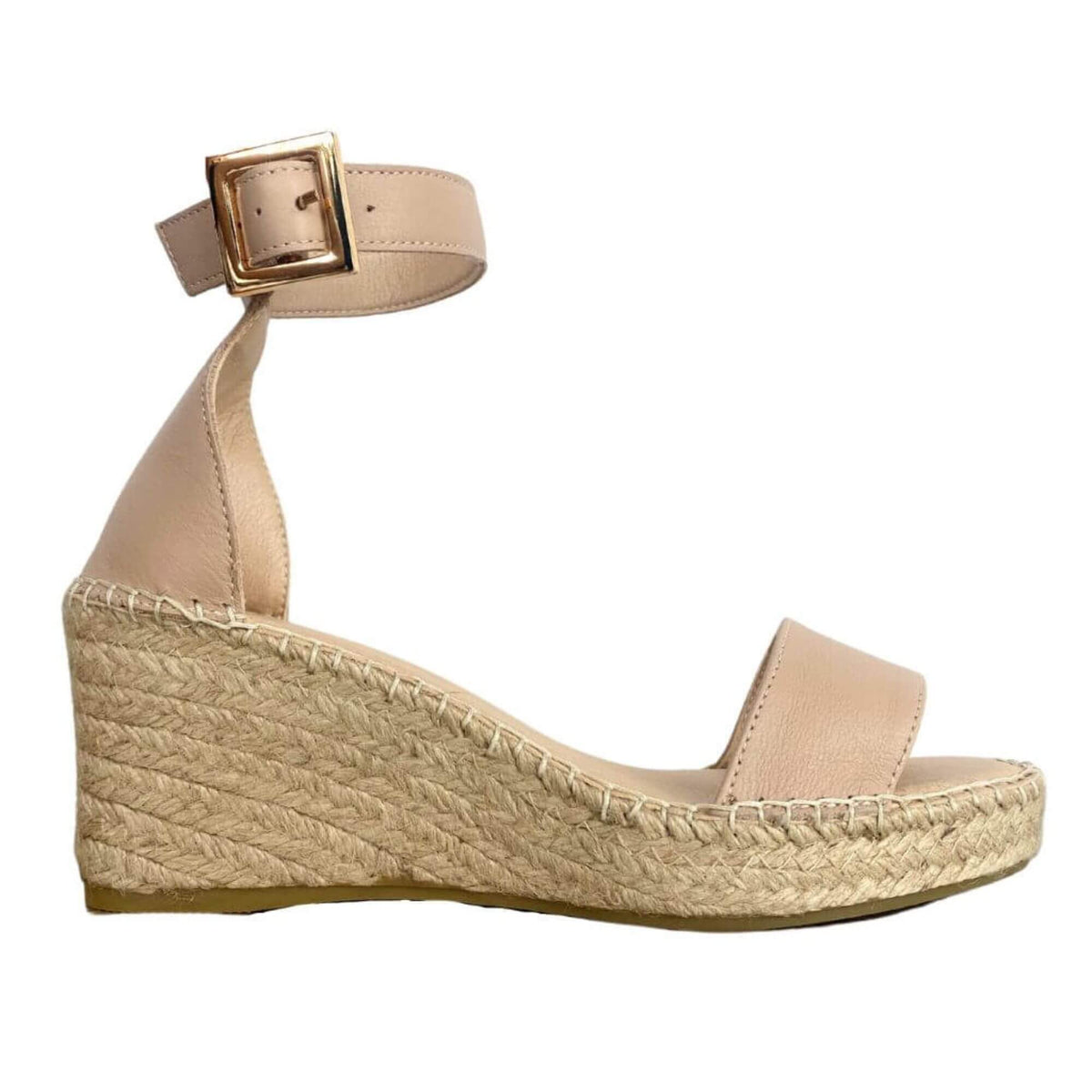 Olivia Espadrille Wedge in Sand - Shoeq