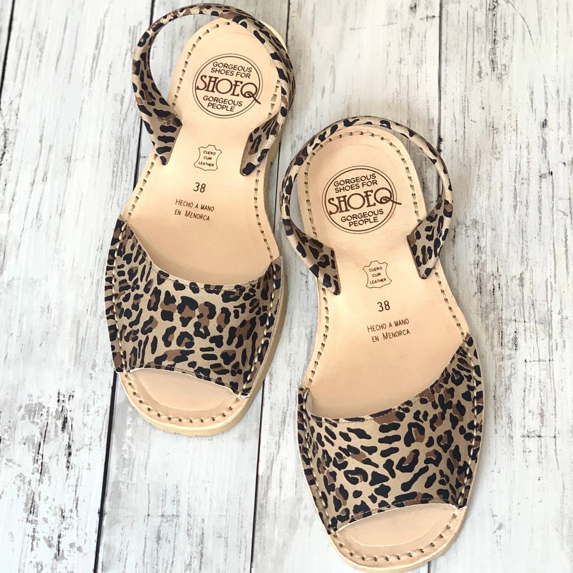 Peekaboo Avarca in Dark Leopard - Shoeq