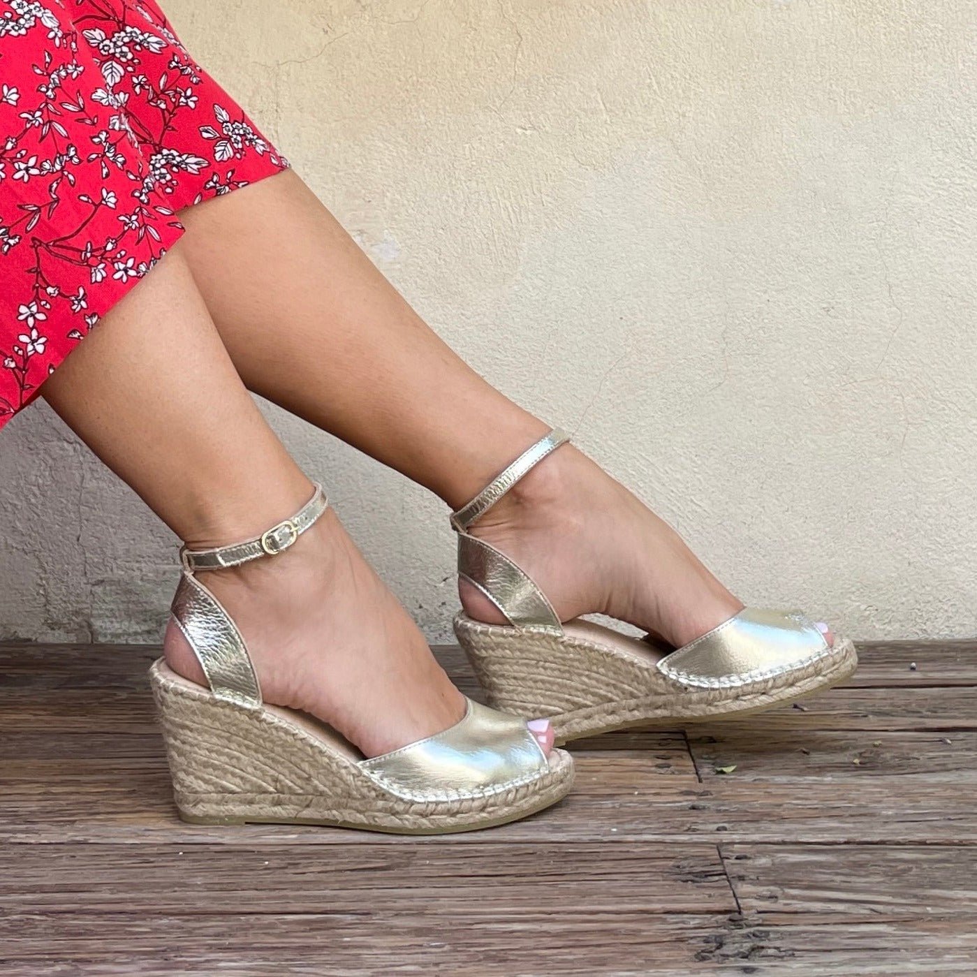 Peep Toe Espadrille Wedges Shoeq