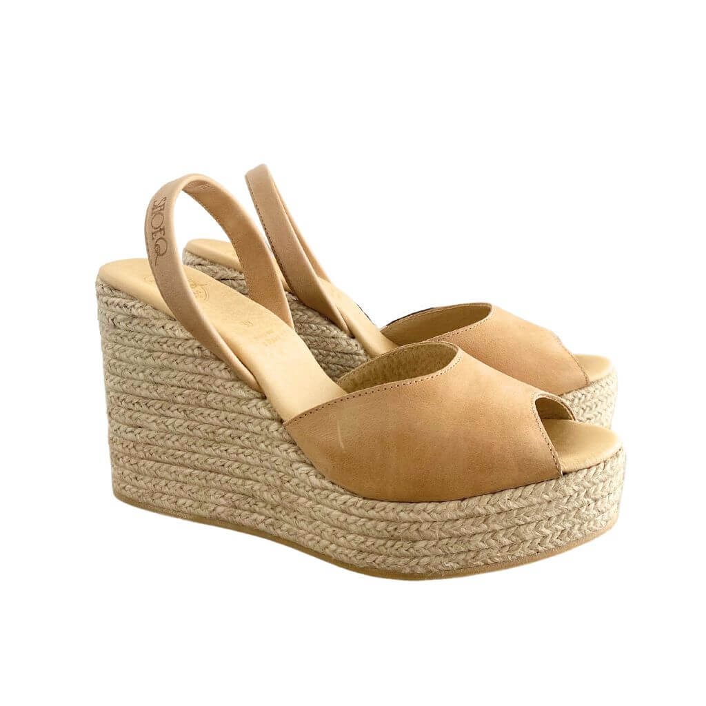 Roxy Espadrille Wedge in Caramel - Shoeq