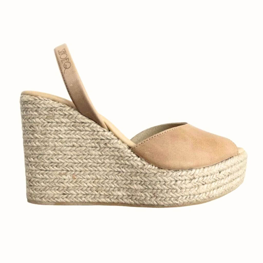 Roxy Espadrille Wedge in Caramel - Shoeq