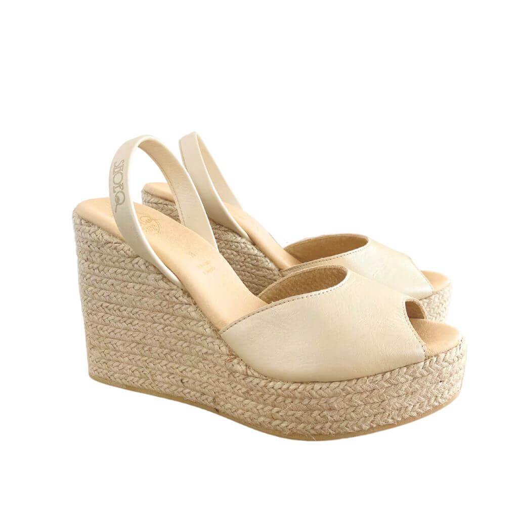 Roxy Espadrille Wedge in Sandstone - Shoeq
