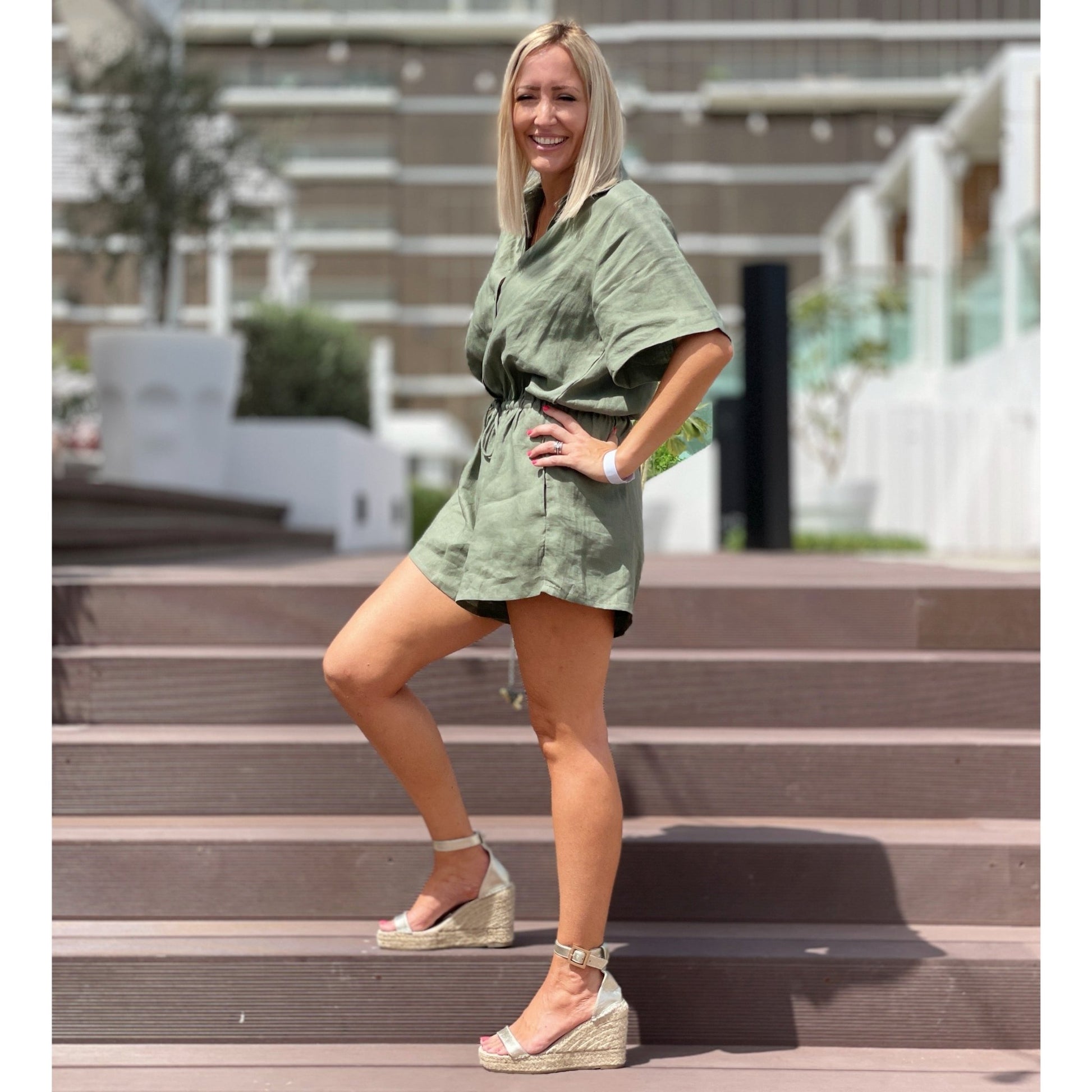 Sienna Espadrille Wedge in Champagne - Shoeq