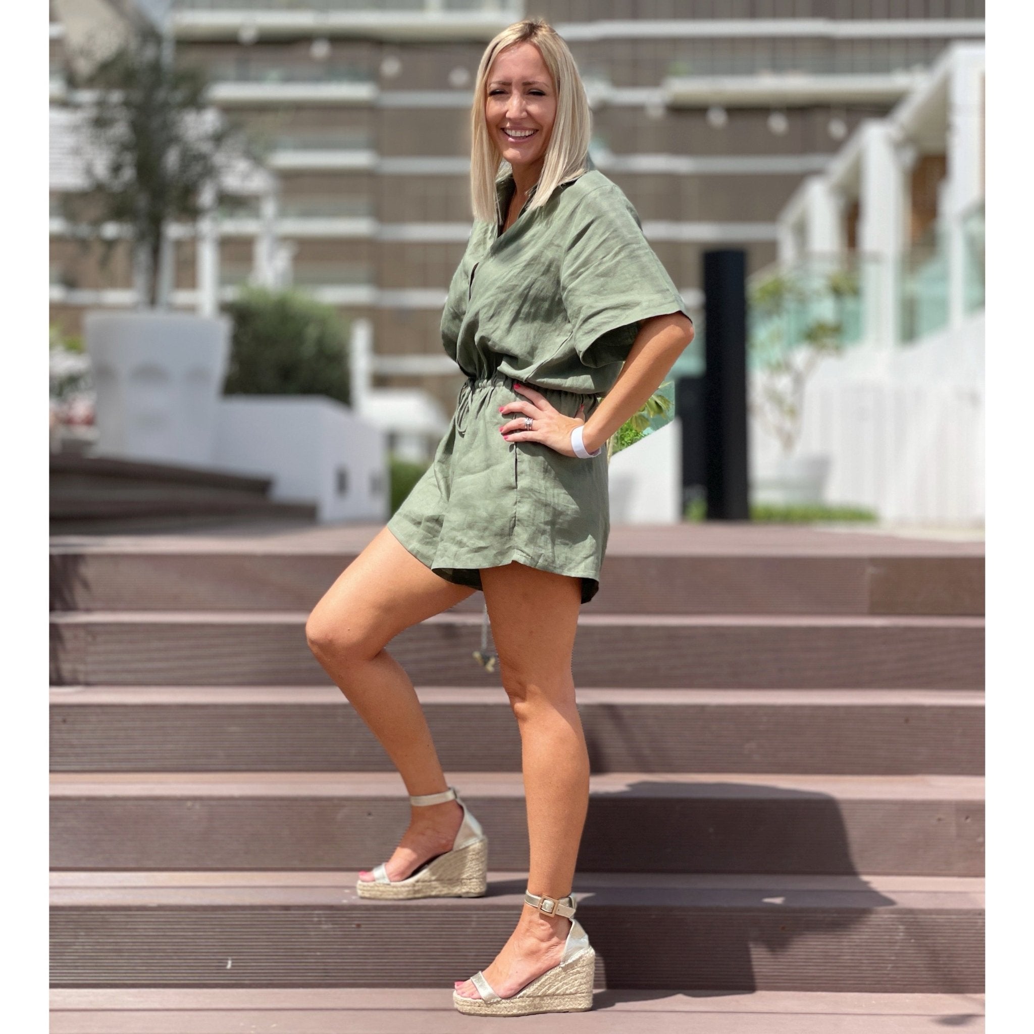 Sienna Espadrille Wedge in Champagne - Shoeq