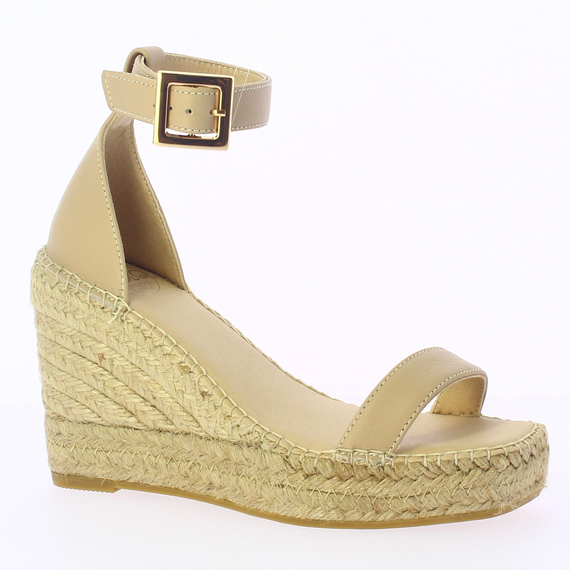 Sienna Espadrille Wedge in Sand - Shoeq