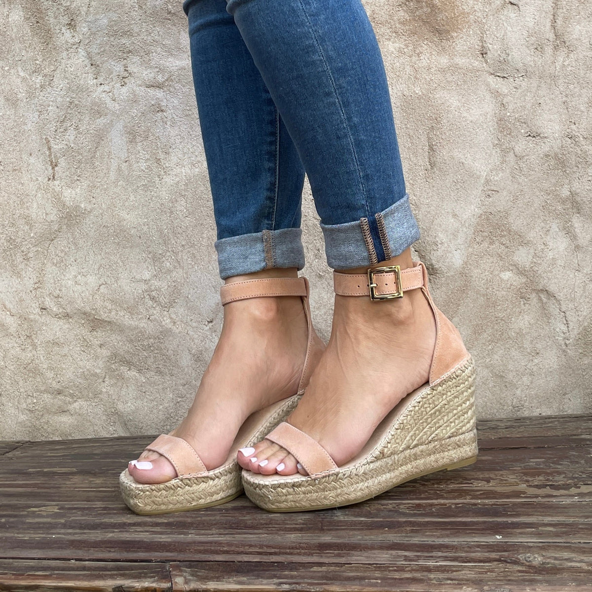 Sienna Espadrille Wedge in Sunkissed - Shoeq