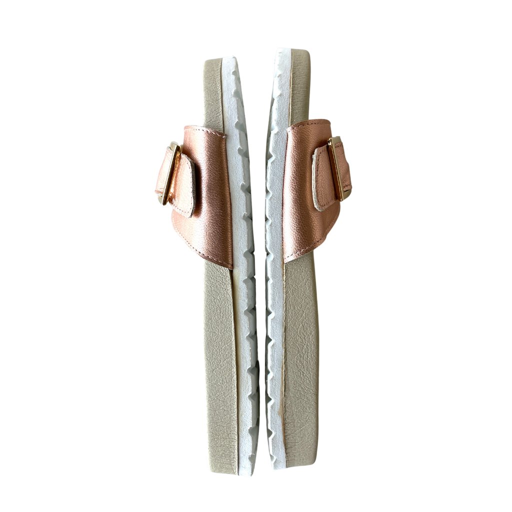 Sophia Slide in Rose Gold - outlet item - Shoeq