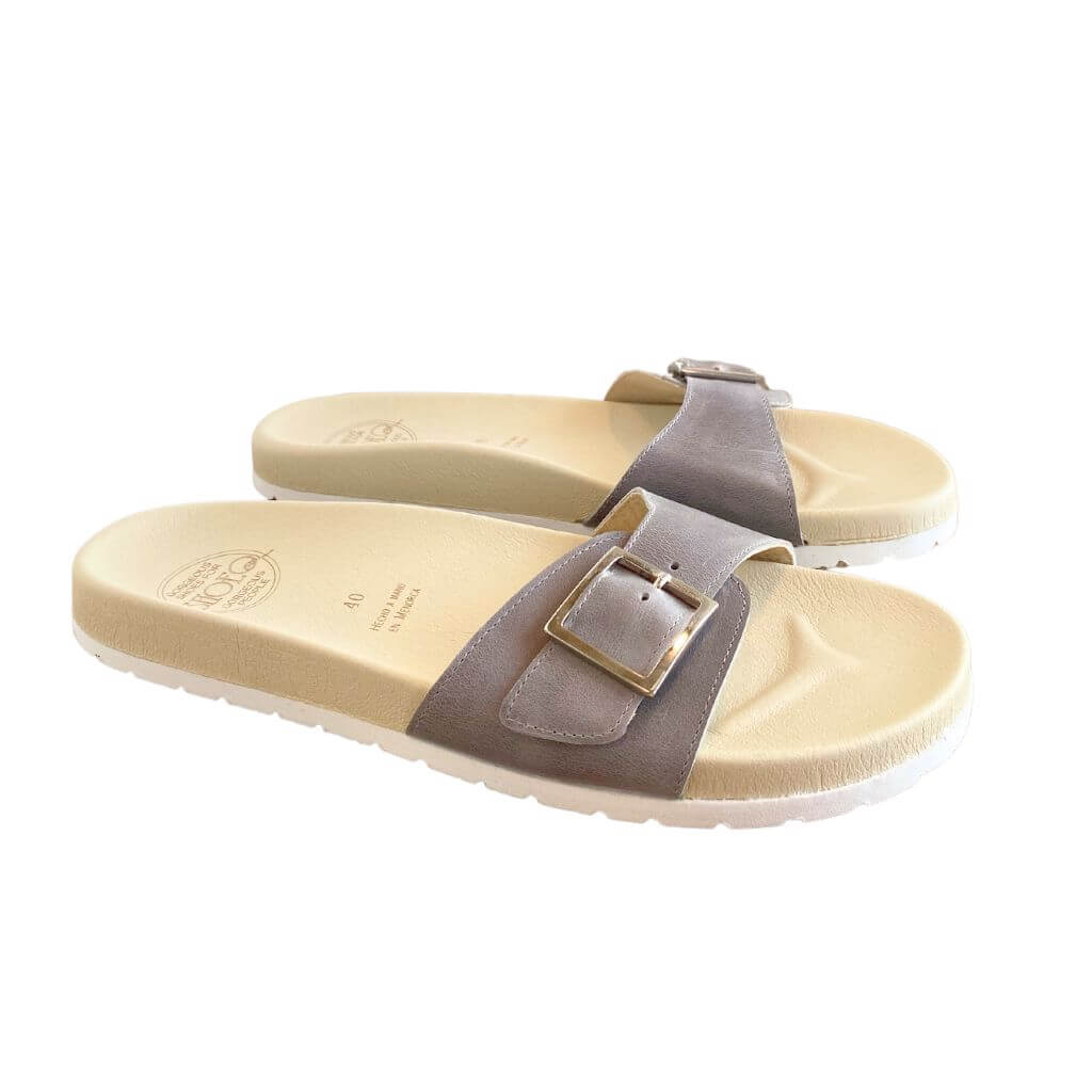 Sophia Slide in Vintage Grey - Shoeq