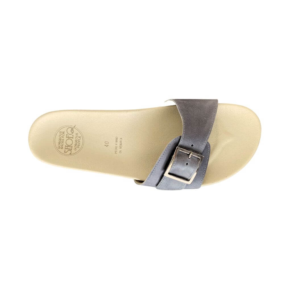Sophia Slide in Vintage Grey - Shoeq